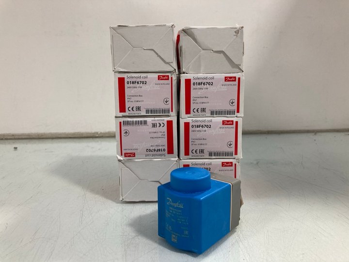 Lot 903  
            Marchington SR12 - Parcel Delivery Only 

                
8 X DANFOSS SOLENOID COILS - MODEL 018F6702: LOCATION - H11