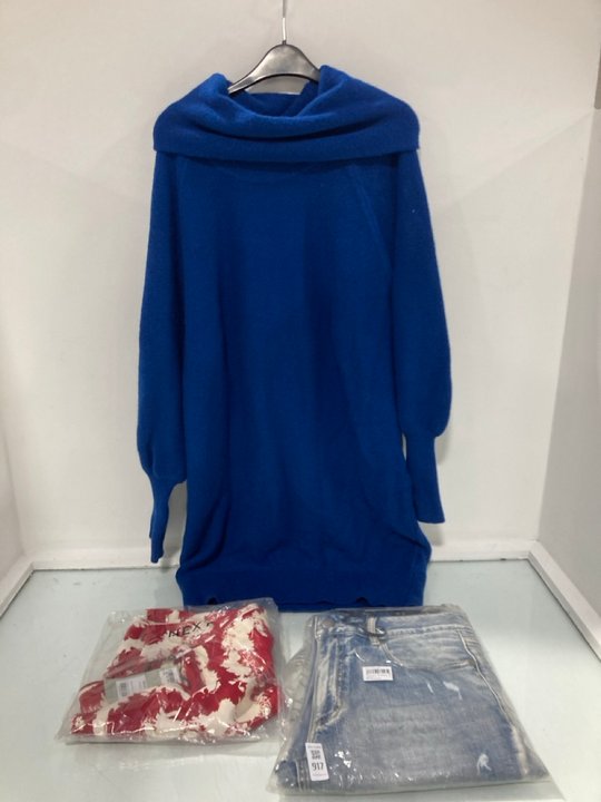 Lot 917  
            Marchington SR12 - Parcel Delivery Only 

                
3 X ASSORTED WOMENS CLOTHING ITEMS TO INCLUDE SUPPLY & DEMAND SLIM FIT JEANS IN B...