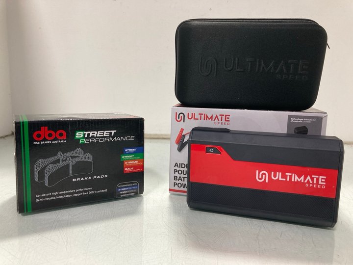 Lot 983  
            Marchington SR12 - Parcel Delivery Only 

                
DBA STREET PERFORMANCE BRAKE DISCS FOR KIA TO ALSO INCLUDE ULTIMATE SPEED BATTERY...