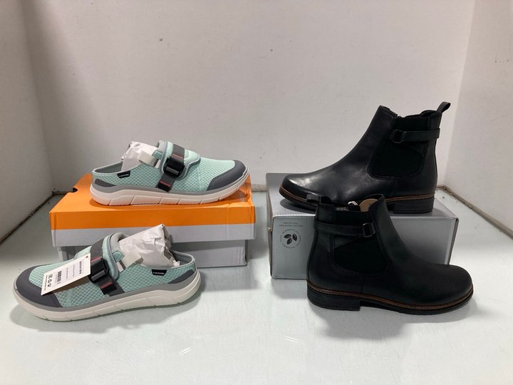 Lot 989  
            Marchington SR12 - Parcel Delivery Only 

                
LIZARD SLIP ON SHOES IN DUSTY GREEN - UK 7.5 TO ALSO INCLUDE GABOR NOELENE WOMENS...