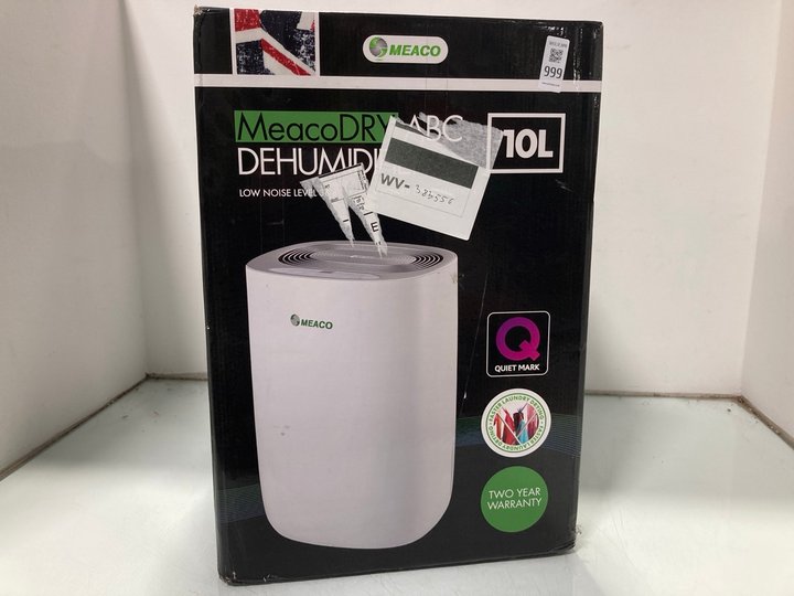 Lot 999  
            Marchington SR12 - Parcel Delivery Only 

                
MEACO DRY ABC 10L DEHUMIDIFIER - ORIGINAL RRP £149.99: LOCATION - H16