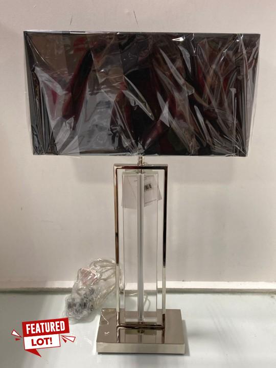 Lot 1004  
            Marchington SR11 - Parcel Delivery Only 

                
BECK TABLE LAMP IN NICKEL AND CRYSTAL FINISH - ORIGINAL RRP £307: LOCATION - BR3