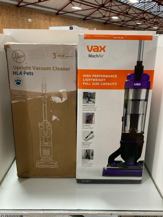 Lot 1037  
            Marchington SR11 - Parcel Delivery Only 

                
2 X ASSORTED VACUUM CLEANERS TO INCLUDE HOOVER HL4 PETS UPRIGHT CORDED VACUUM CLE...