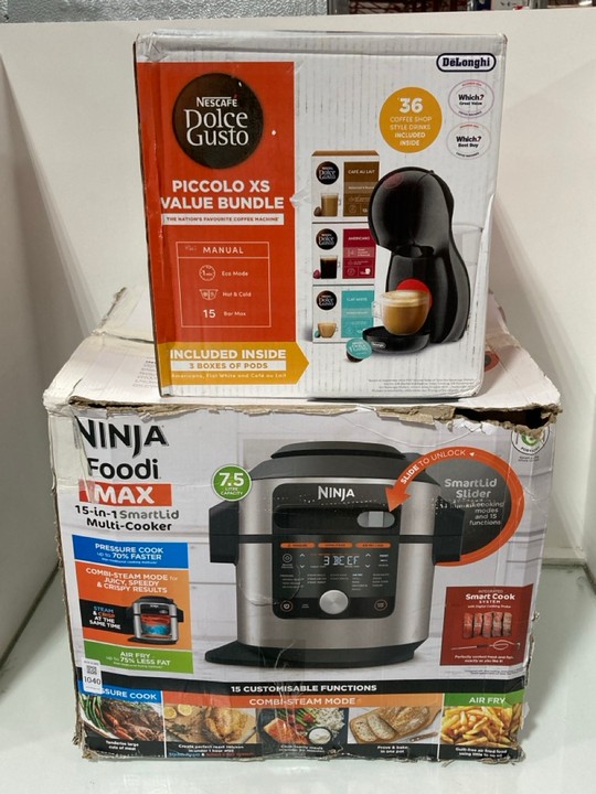 Lot 1040  
            Marchington SR11 - Parcel Delivery Only 

                
2 X ASSORTED HOME KITCHEN APPLIANCES TO INCLUDE NINJA FOODI MAX 15 IN 1 SMARTLID ...