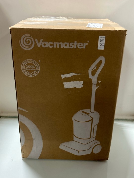 Lot 1059  
            Marchington SR11 - Parcel Delivery Only 

                
VACMASTER CORDED UPRIGHT VACUUM CLEANER: LOCATION - BR7