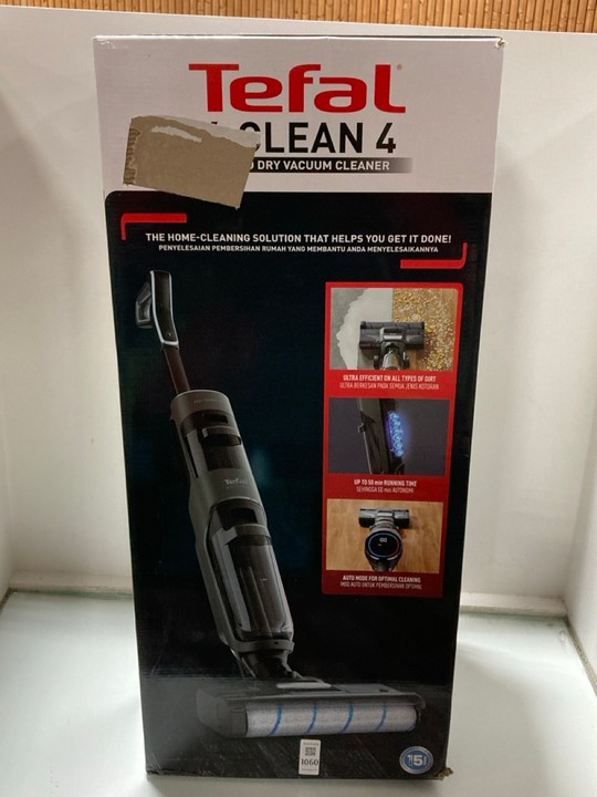 Lot 1060  
            Marchington SR11 - Parcel Delivery Only 

                
TEFAL X-CLEAN 4 WET & DRY VACUUM CLEANER - ORIGINAL RRP £399: LOCATION - BR7