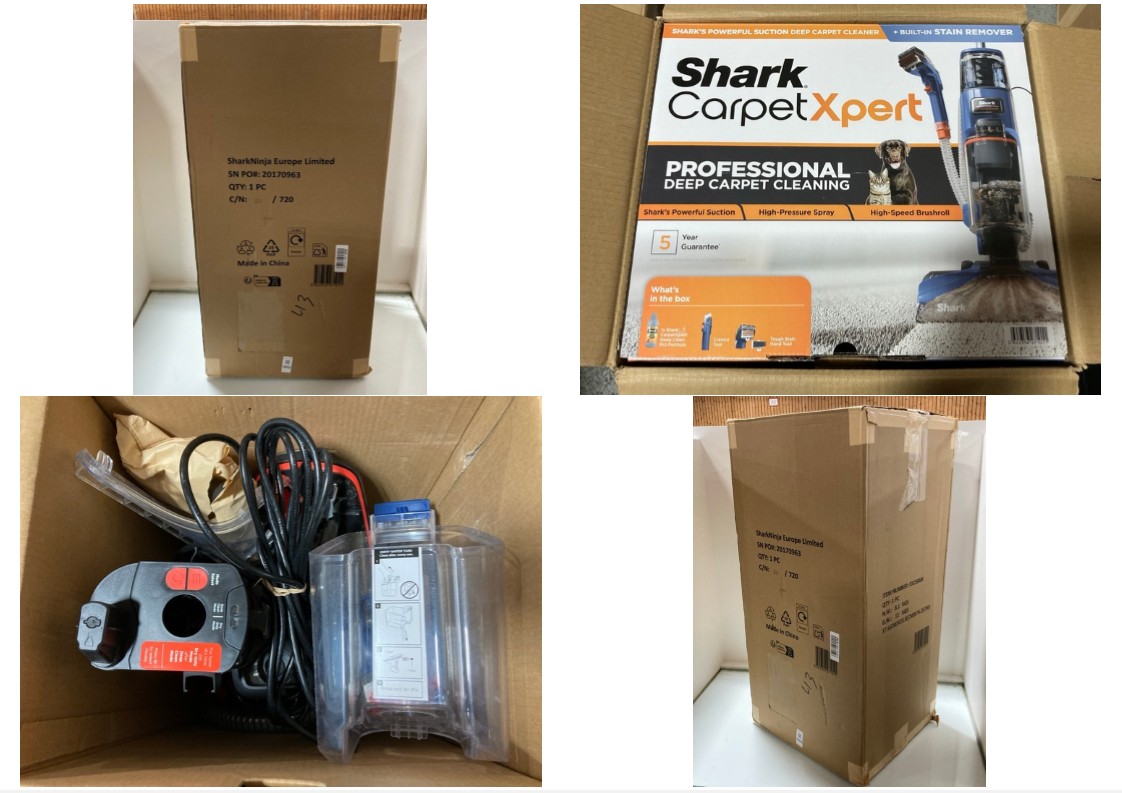Lot 1061  
            Marchington SR11 - Parcel Delivery Only 

                
SHARK CARPET XPERT PROFESSIONAL DEEP CLEAN CARPET CLEANER - ORIGINAL RRP £230: LO...