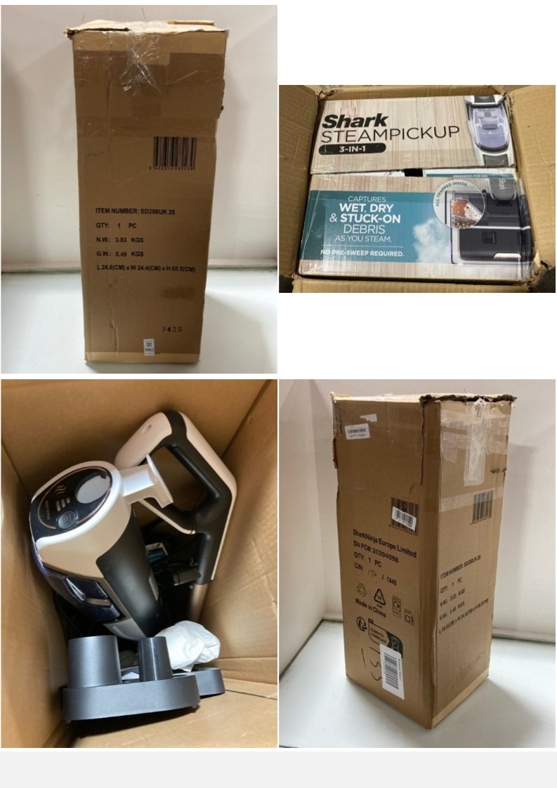 Lot 1062  
            Marchington SR11 - Parcel Delivery Only 

                
SHARK STEAM PICKUP 3 IN 1 STEAM MOP FLOOR CLEANER - ORIGINAL RRP £199: LOCATION -...