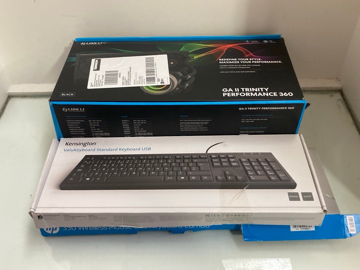 Lot 1084  
            Marchington SR11 - Parcel Delivery Only 

                
QTY OF ASSORTED COMPUTER ACCESSORIES TO INCLUDE HP 330 WIRELESS MOUSE AND KEYBOAR...