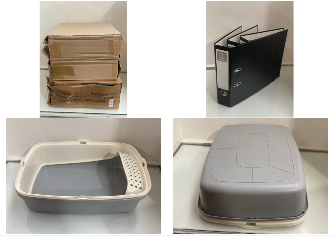 Lot 1085  
            Marchington SR11 - Parcel Delivery Only 

                
3 X ASSORTED ITEMS TO INCLUDE CAT LITTER TRAY IN GREY: LOCATION - BR9