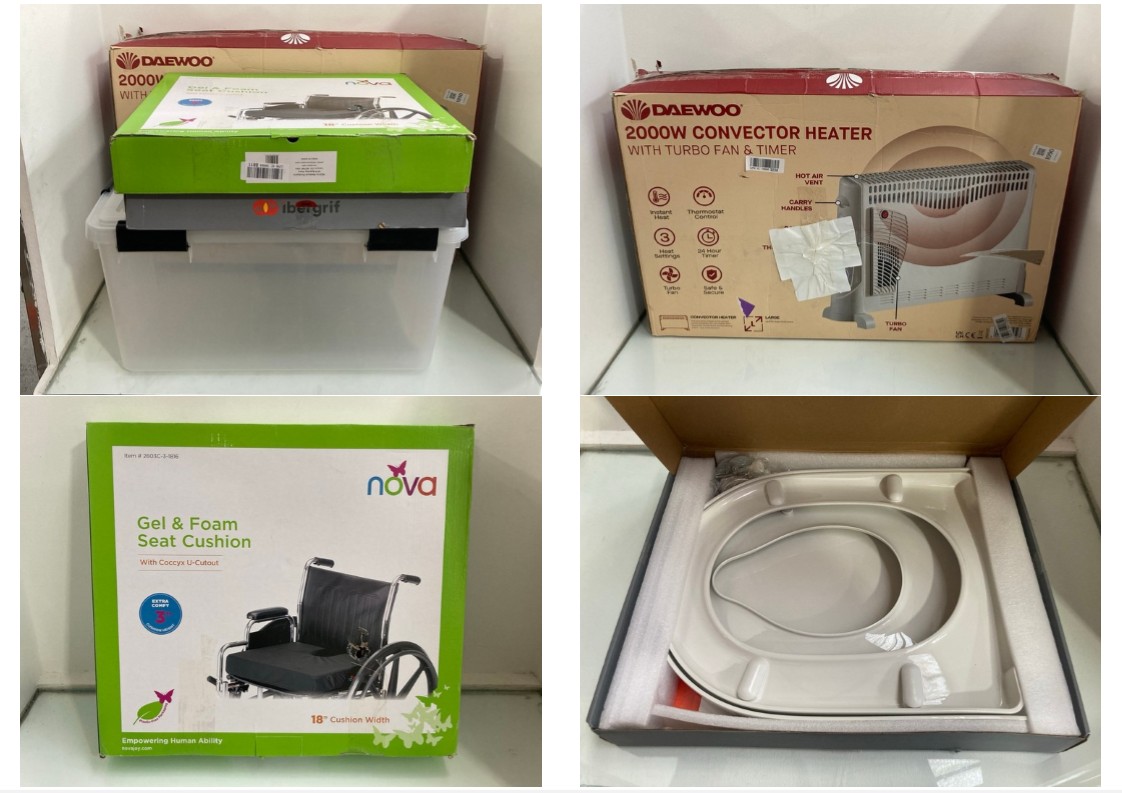 Lot 1090  
            Marchington SR11 - Parcel Delivery Only 

                
QTY OF ASSORTED ITEMS TO INCLUDE DAEWOO 2000W CONVECTOR HEATER WITH TURBO FAN & T...