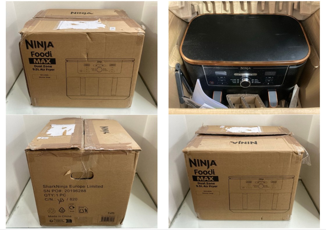 Lot 1094  
            Marchington SR11 - Parcel Delivery Only 

                
NINJA FOODI MAX 9.5L DUAL ZONE AIR FRYER - ORIGINAL RRP £270: LOCATION - BR9