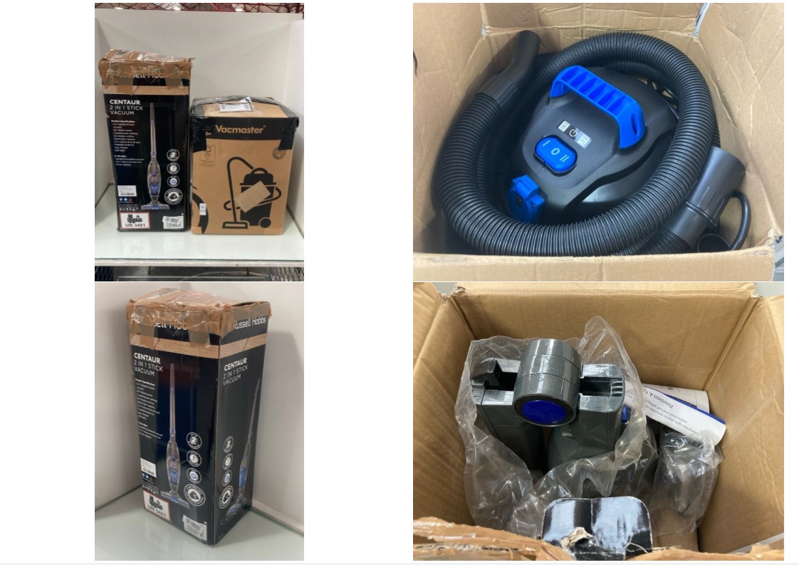 Lot 1124  
            Marchington SR11 - Parcel Delivery Only 

                
2 X ASSORTED HOME CLEANING APPLIANCES TO INCLUDE VACMASTER CANISTER STYLE CORDED ...