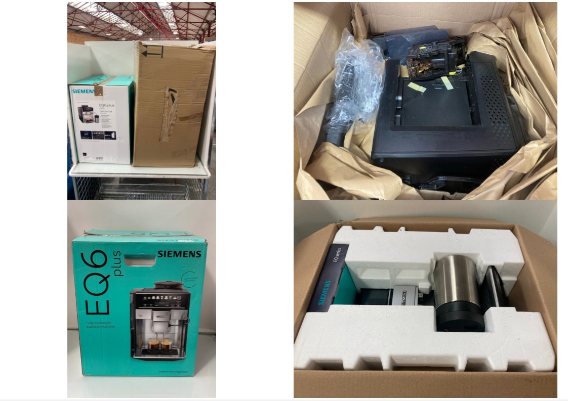 Lot 1125  
            Marchington SR11 - Parcel Delivery Only 

                
2 X ASSORTED HOME KITCHEN APPLIANCES TO INCLUDE SIEMENS EQ6 PLUS FULLY AUTOMATIC ...