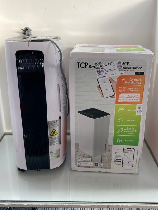 Lot 1149  
            Marchington SR11 - Parcel Delivery Only 

                
2 X ASSORTED HOME APPLIANCES TO INCLUDE TCP SMART WIFI DEHUMIDIFIER IN GLOSS WHIT...