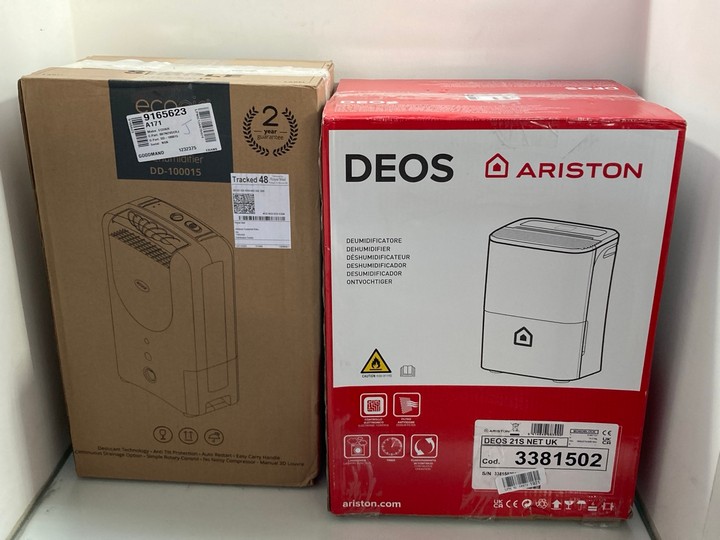 Lot 1154  
            Marchington SR11 - Parcel Delivery Only 

                
2 X ASSORTED HOME APPLIANCES TO INCLUDE ARISTON DEOS DEHUMIDIFIER: LOCATION - CR7
