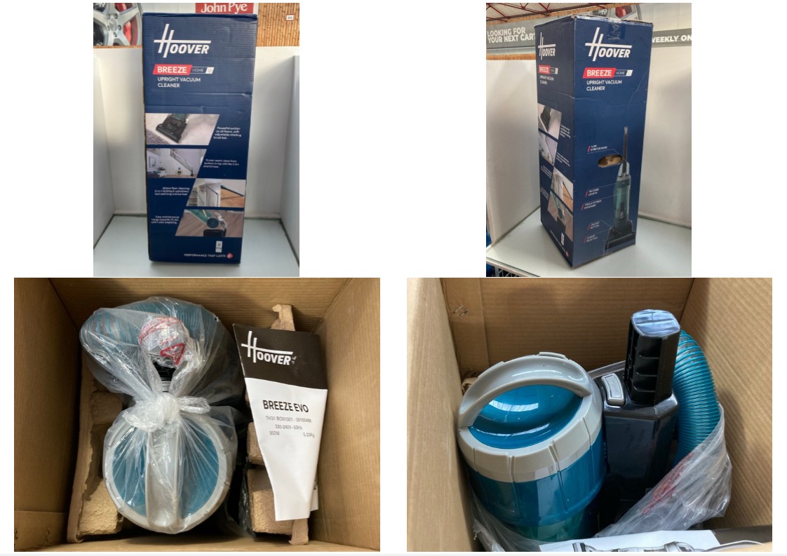 Lot 1158  
            Marchington SR11 - Parcel Delivery Only 

                
HOOVER BREEZE HOME CORDED UPRIGHT VACUUM CLEANER: LOCATION - CR7