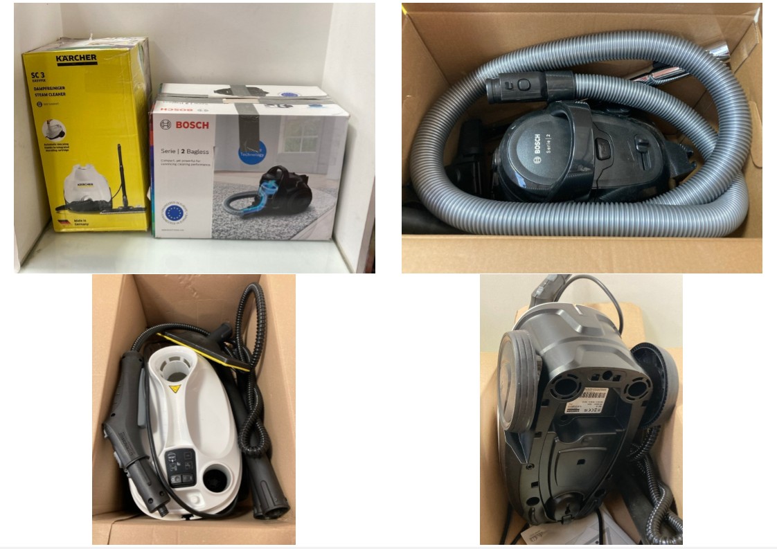 Lot 1160  
            Marchington SR11 - Parcel Delivery Only 

                
2 X ASSORTED ITEMS TO INCLUDE BOSCH SERIE 2 BAGLESS CYLINDER STYLE VACUUM CLEANER...