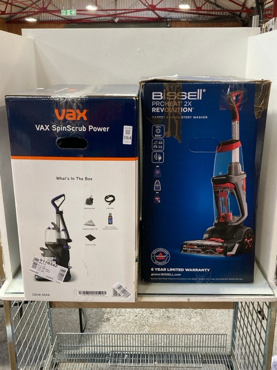 Lot 1164  
            Marchington SR11 - Parcel Delivery Only 

                
2 X ASSORTED CARPET CLEANERS TO INCLUDE BISSELL PROHEAT 2X REVOLUTION CARPET & UP...