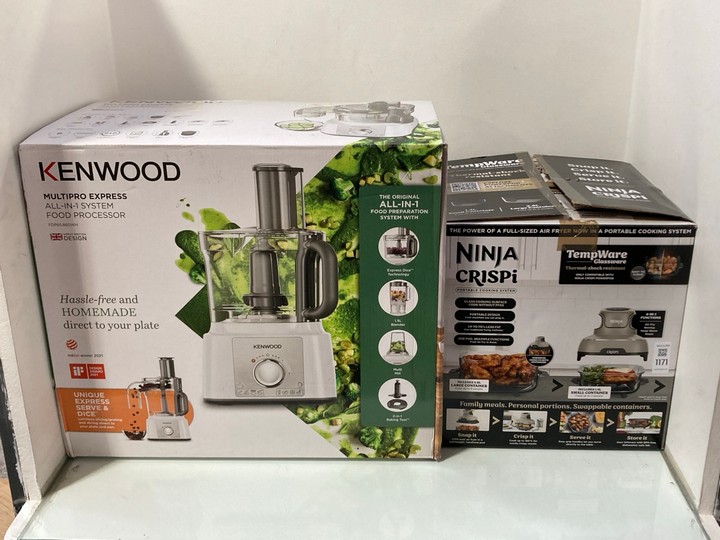 Lot 1171  
            Marchington SR11 - Parcel Delivery Only 

                
2 X ASSORTED HOME KITCHEN APPLIANCES TO INCLUDE NINJA CRISPY PORTABLE COOKING SYS...