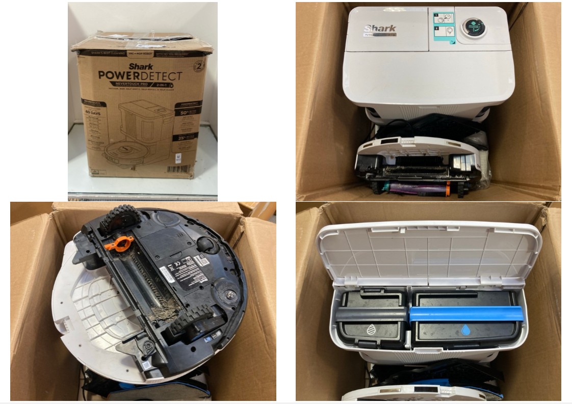 Lot 1172  
            Marchington SR11 - Parcel Delivery Only 

                
SHARK POWER DETECT NEVER TOUCH 2 IN 1 ROBOT VACUUM AND MOP WITH SELF EMPTY AND RE...