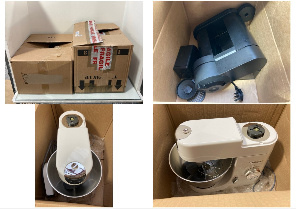 Lot 1175  
            Marchington SR11 - Parcel Delivery Only 

                
2 X ASSORTED HOME KITCHEN APPLIANCES TO INCLUDE KENWOOD CHEF KITCHEN STAND MIXER ...