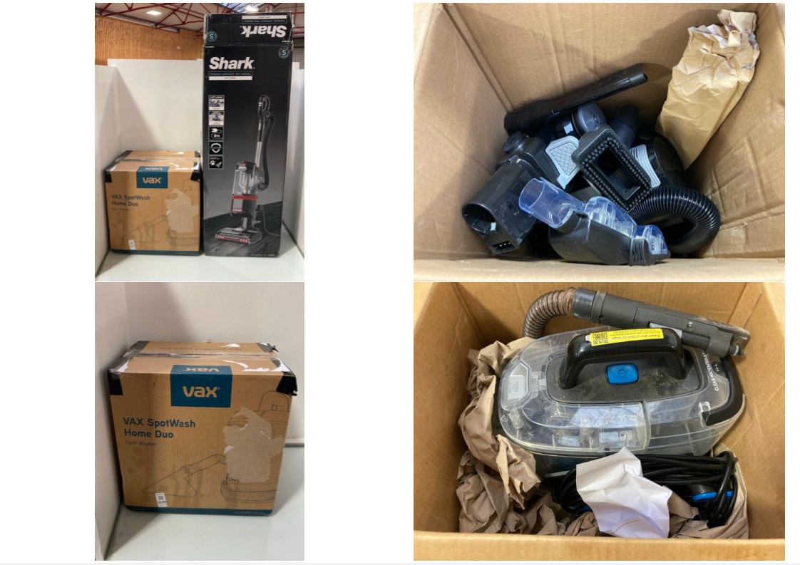 Lot 1179  
            Marchington SR11 - Parcel Delivery Only 

                
2 X ASSORTED HOME CLEANING APPLIANCES TO INCLUDE VAX SPOTWASH HOME DUO CARPET SPO...