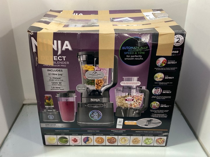 Lot 1186  
            Marchington SR11 - Parcel Delivery Only 

                
NINJA DETECT POWER BLENDER + PROCESSOR PRO - ORIGINAL RRP £230: LOCATION - CR3