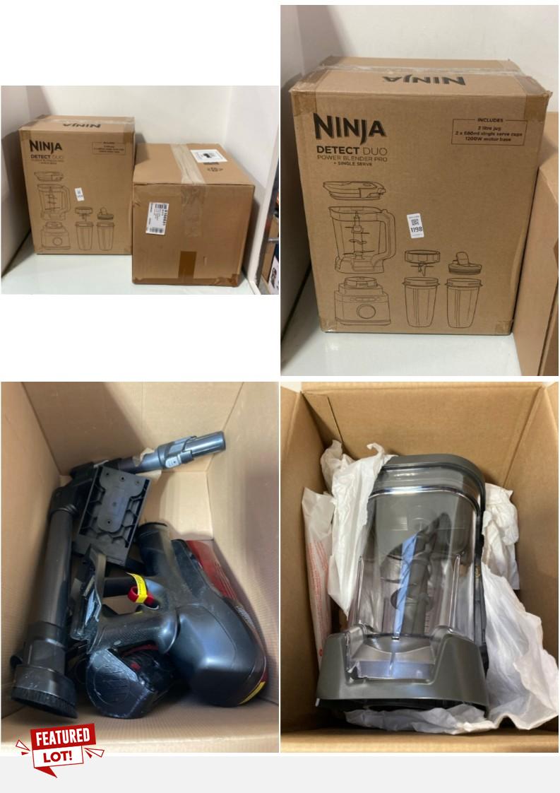 Lot 1198  
            Marchington SR11 - Parcel Delivery Only 

                
2 X ASSORTED ITEMS TO INCLUDE NINJA DETECT POWER BLENDER + PROCESSOR PRO - ORIGIN...