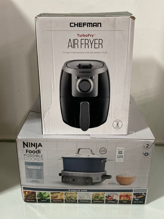 Lot 1211  
            Marchington SR11 - Parcel Delivery Only 

                
2 X ASSORTED HOME KITCHEN APPLIANCES TO INCLUDE NINJA FOODI POSSIBLE COOKER SYSTE...