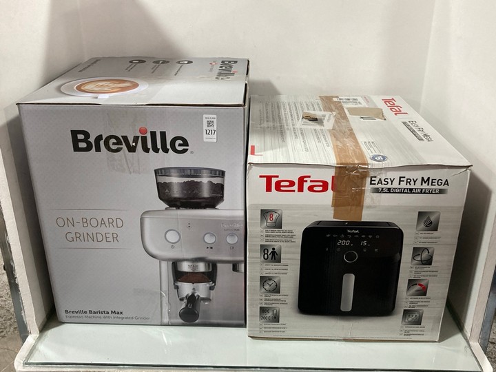 Lot 1217  
            Marchington SR11 - Parcel Delivery Only 

                
2 X ASSORTED HOME KITCHEN APPLIANCES TO INCLUDE BREVILLE BARISTA MAX ESPRESSO COF...