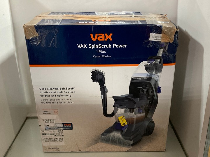 Lot 1224  
            Marchington SR11 - Parcel Delivery Only 

                
VAX SPINSCRUB POWER PLUS CARPET WASHER - ORIGINAL RRP £249: LOCATION - CR1