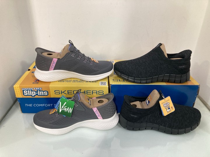 Lot 1249  
            Marchington SR11 - Parcel Delivery Only 

                
2 X PAIRS OF SKECHERS SLIP INS TRAINERS : SIZE 7 UK: LOCATION - B4