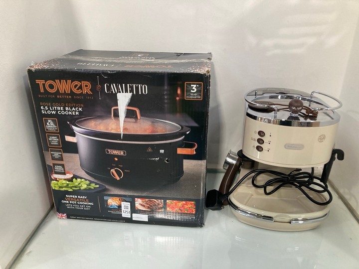 Lot 1251  
            Marchington SR11 - Parcel Delivery Only 

                
2 X ASSORTED HOME KITCHEN APPLIANCES TO INCLUDE DELONGHI ESPRESSO AND CAPPUCCINO ...