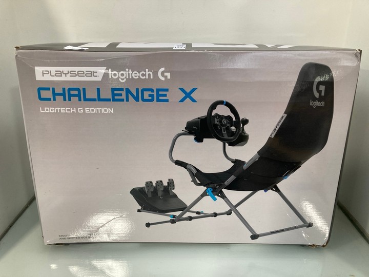 Lot 1253  
            Marchington SR11 - Parcel Delivery Only 

                
LOGITECH PLAYSEAT CHALLENGE X LOGITECH G EDITION GAMING RACING RIG SET: LOCATION ...