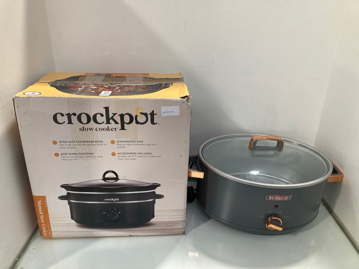 Lot 1260  
            Marchington SR11 - Parcel Delivery Only 

                
2 X ASSORTED HOME KITCHEN ITEMS TO INCLUDE CROCKPOT SLOW COOKER: LOCATION - B4