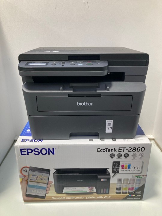Lot 1271  
            Marchington SR11 - Parcel Delivery Only 

                
2 X ASSORTED HOME OFFICE PRINTERS TO INCLUDE EPSON ECOTANK ET-2860 PRINTER: LOCAT...