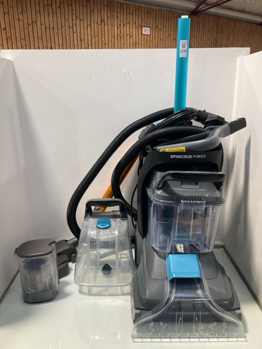 Lot 1277  
            Marchington SR11 - Parcel Delivery Only 

                
VAX SPINSCRUB POWER PLUS CARPET WASHER - ORIGINAL RRP £249: LOCATION - B4