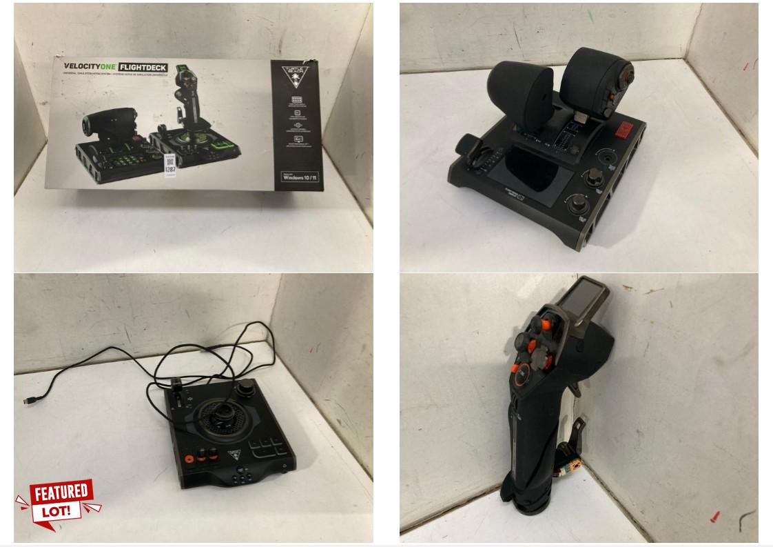 Lot 1287  
            Marchington SR11 - Parcel Delivery Only 

                
TURTLE BEACH VELOCITY ONE FLIGHTDECK FLIGHT STICK SIMULATION GAMING SET - ORIGINA...
