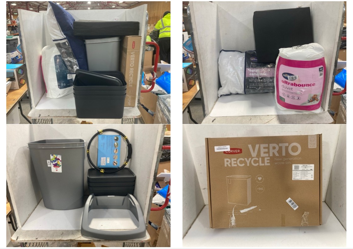 Lot 1310  
            Marchington SR11 - Parcel Delivery Only 

                
QTY OF ASSORTED HOMEWARE ITEMS TO INCLUDE CURVER HOUSEHOLD WASTE BIN IN GREY: LOC...
