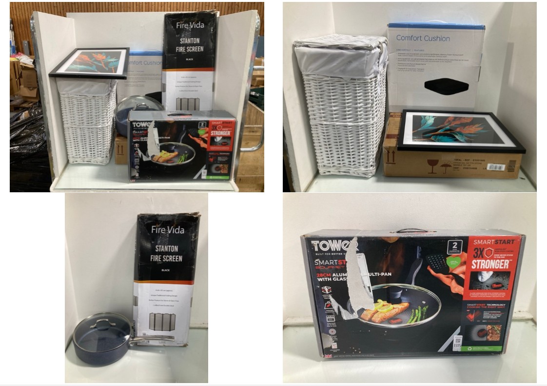 Lot 1315  
            Marchington SR11 - Parcel Delivery Only 

                
QTY OF ASSORTED HOMEWARE ITEMS TO INCLUDE TOWER SMART STAFF GOURMET 28CM ALUMINIU...