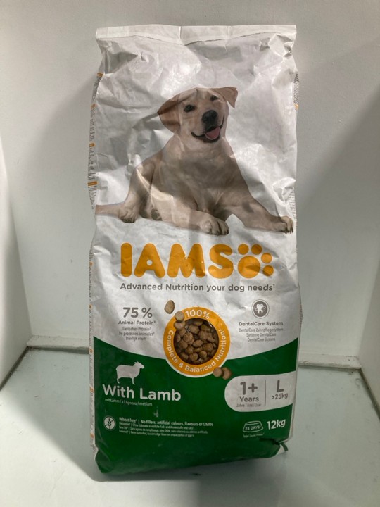 Lot 1329  
            Marchington SR11 - Parcel Delivery Only 

                
IAMS 1+ YEARS LARGE DOG FOOD 12KG BAG: LOCATION - B4