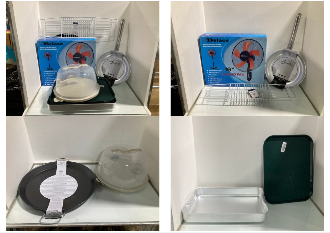 Lot 1337  
            Marchington SR11 - Parcel Delivery Only 

                
QTY OF ASSORTED ITEMS TO INCLUDE BELACO 16" STAND FAN: LOCATION - B5