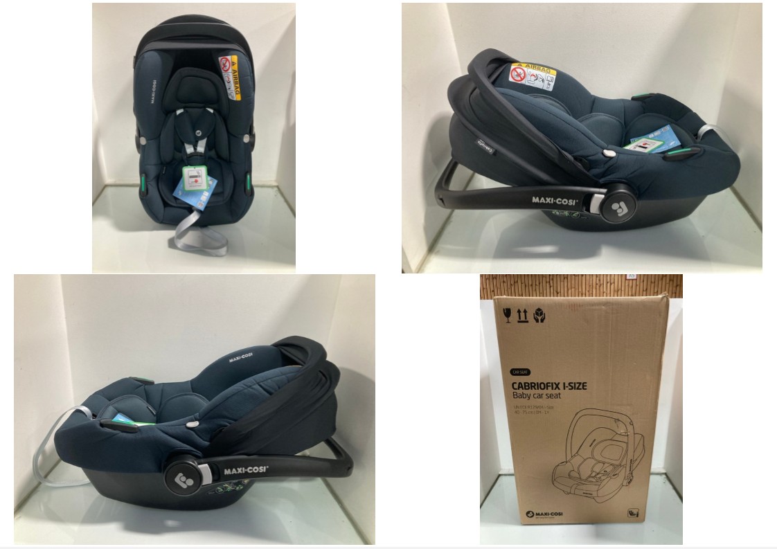 Lot 1339  
            Marchington SR11 - Parcel Delivery Only 

                
MAXI COSI CABRIOFIX I-SIZE BABY CAR SEAT: LOCATION - B5