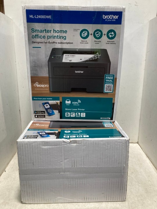 Lot 1359  
            Marchington SR11 - Parcel Delivery Only 

                
2 X BROTHER MONO LASER HOME OFFICE PRINTERS : MODEL HL-L2400DWE: LOCATION - B5