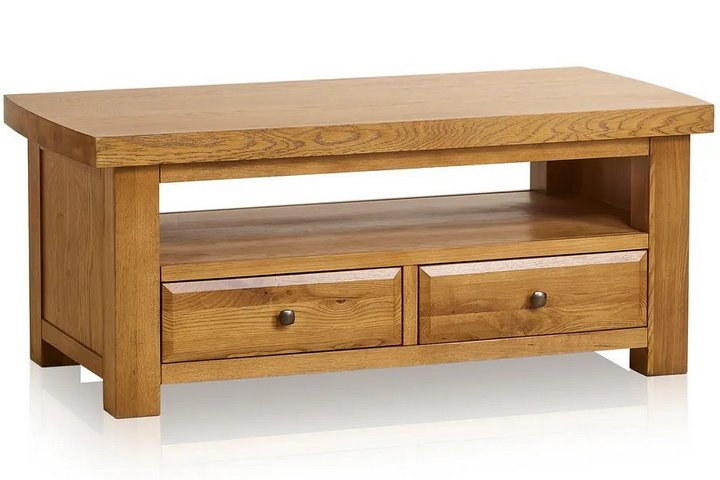 Lot 104  
            Marchington SR11 - Delivery or Collection 

                
OAK FURNITURELAND HERCULES RUSTIC SOLID OAK 2 DRAWER COFFEE TABLE ORIGINAL RRP £5...