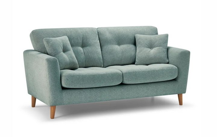 Lot 122  
            Marchington SR11 - Delivery or Collection 

                
OAK FURNITURELAND ETON 3 SEATER SOFA IN CHERUB DUCK EGG FABRIC ORIGINAL RRP £949....