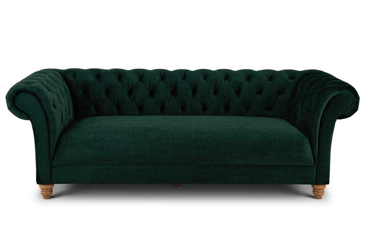 Lot 126  
            Marchington SR11 - Delivery or Collection 

                
OAK FURNITURELAND MONTGOMERY 3 SEATER SOFA IN BOTTLE GREEN VELVET ORIGINAL RRP £1...