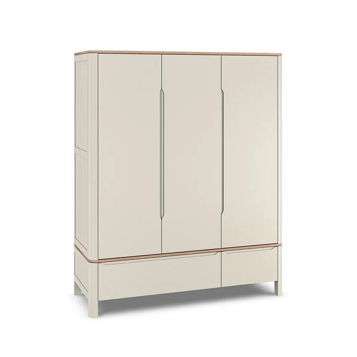 Lot 129  
            Marchington SR11 - Delivery or Collection 

                
OAK FURNITURELAND OTTO TRIPLE WARDROBE IN SMOKED OAK AND PAINTED FINISH - ORIGINA...