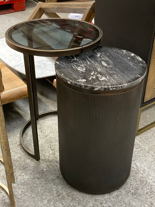 Lot 166  
            Marchington SR11 - Delivery or Collection 

                
BELVEDERE SET OF 2 NESTING SIDE TABLES IN BLACK - ORIGINAL RRP £600: LOCATION - C2